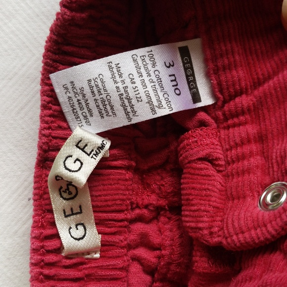 george corduroy pants 3 months baby girl - Picture 3 of 4